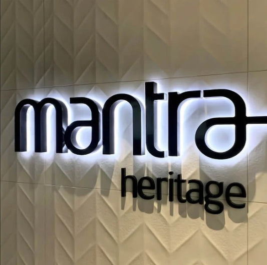 Custom Led Company Sign Metal Backlit Signage Back Lit Letters LED Storefront Signs Outdoor Illuminated Business Signs