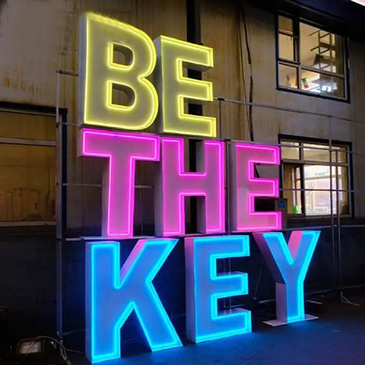 Custom Neon Marquee Letters Sign - 3ft/4ft/5ft LED Light Up Alphabet for Weddings, Business & Events