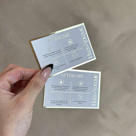 Mini aftercare cards