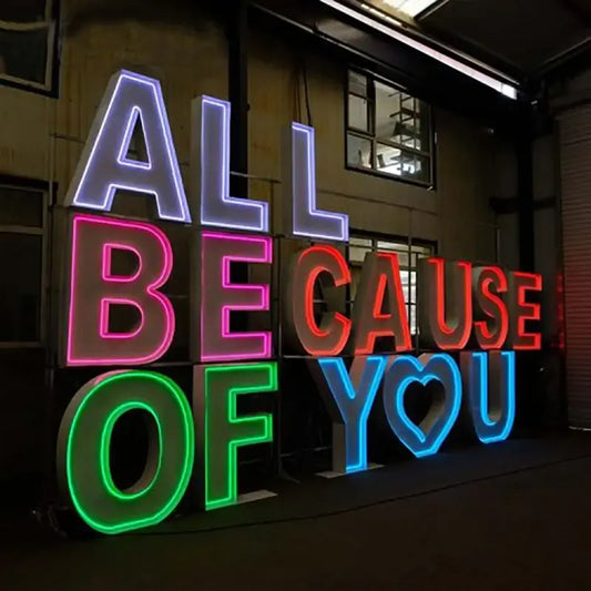 Personalized Marquee Letter Lights - Dimmable LED Neon Signs for Birthdays, Storefronts & Photo Booths