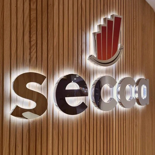 Custom Led Company Sign Metal Backlit Signage Back Lit Letters LED Storefront Signs Outdoor Illuminated Business Signs