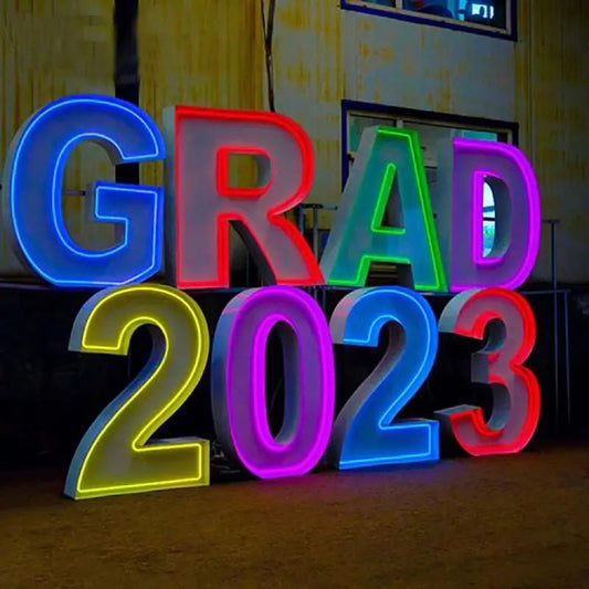 Custom Neon Marquee Letters Sign - 3ft/4ft/5ft LED Light Up Alphabet for Weddings, Business & Events